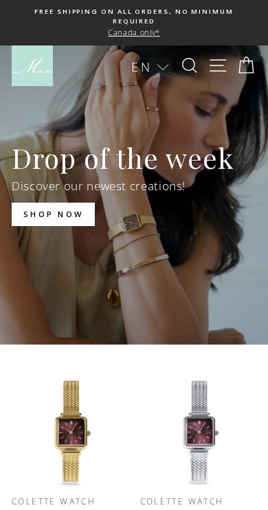 Mia Bijoux Shopify storefront